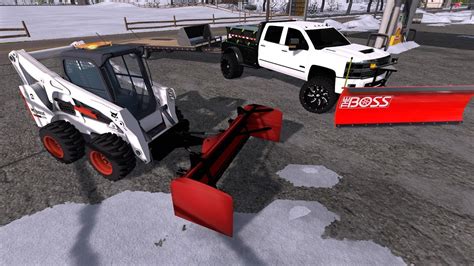 fs17 snow plow for skid steer|farming simulator snow plow.